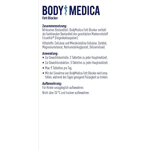 Fettbinder BodyMedica Fett Blocker, zur Gewichtskontrolle 120 Tab