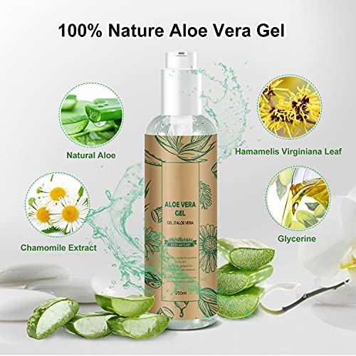 Feuchtigkeitscreme CUSMAY Aloe Vera Gel – 100% Natürlich Kamille