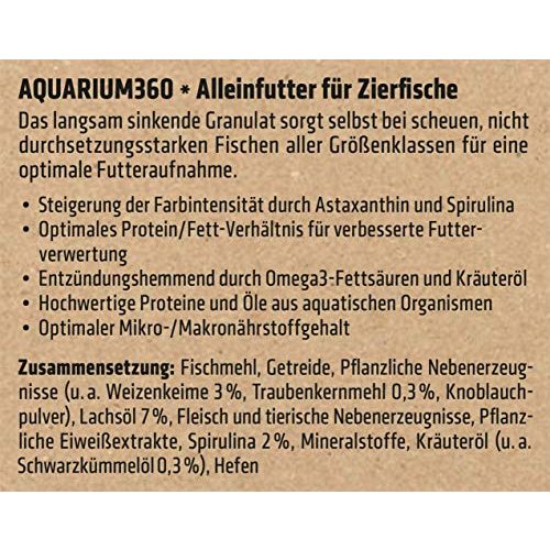 Fischfutter Granulat Nutramare Aquarium360 Friedfisch 250ml