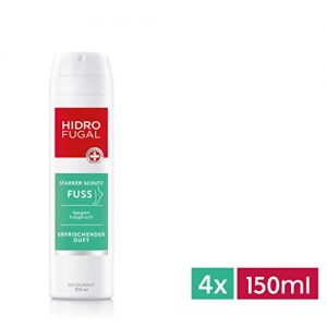 Fußdeo Hidrofugal Fuss Spray, mit Menthol-Duft, (4 x 150 ml)