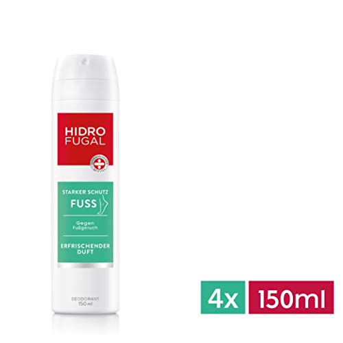 Fußdeo Hidrofugal Fuss Spray, mit Menthol-Duft, (4 x 150 ml)