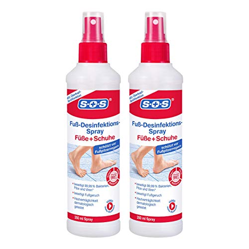Fußpilz-Spray SOS Fuß-Desinfektions-Spray, 2 x 250 ml