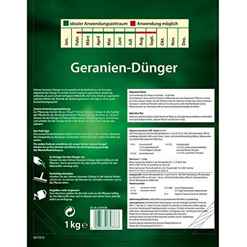 Geraniendünger Dehner Geranien-Dünger, 1 kg, für ca. 12.5 qm