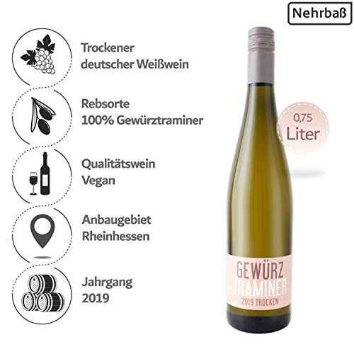 Gewürztraminer Nehrbaß – “ 2019” – Weißwein trocken 3 x á 0,75 L