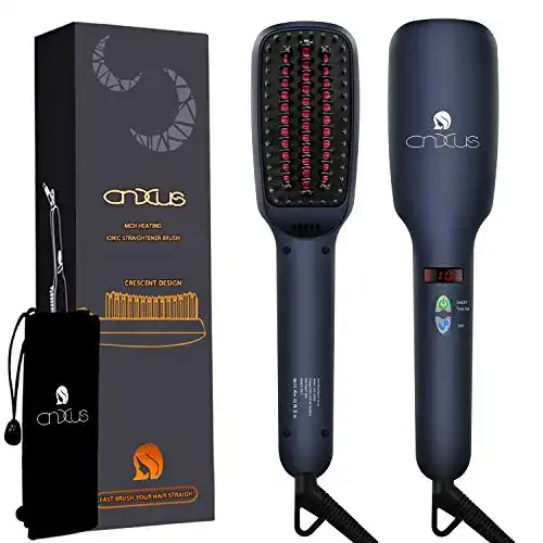 Glättbürste CNXUS Ionischer Haarglätter Bürste, MCH Keramisch