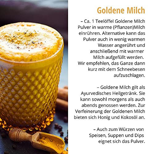 Goldene-Milch-Pulver li in ba BIO GOLDENE MILCH • Kurkuma Latte
