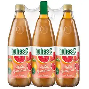 Grapefruitsaft Hohes C Milde Grapefruit – 100% Saft, 6er Pack