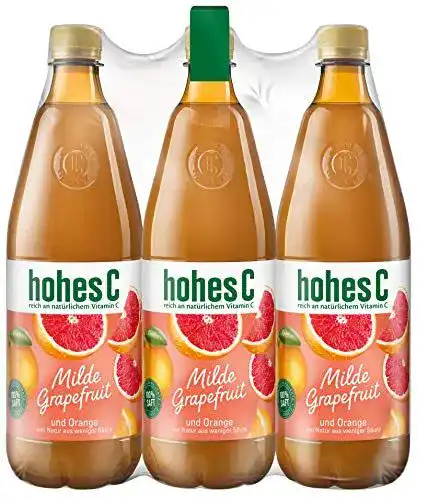 Grapefruitsaft Hohes C Milde Grapefruit – 100% Saft, 6er Pack