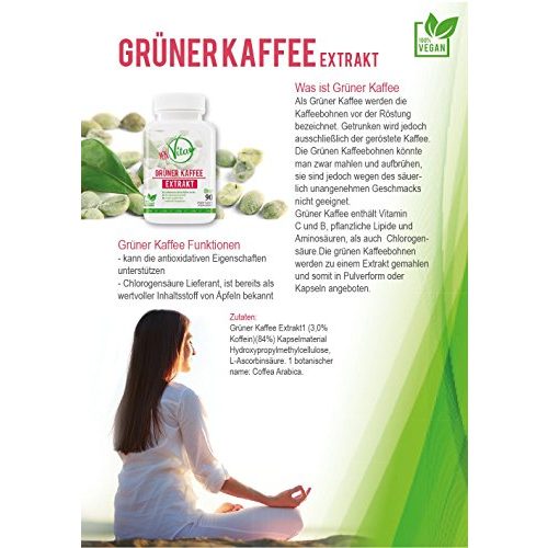 Grüner Kaffee MeinVita – 1376 mg (Tagesportion) – hochdosiert
