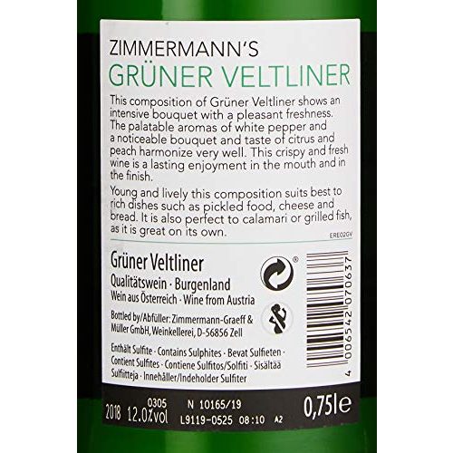 Grüner Veltliner Zimmermann Weißwein (1 x 0.75 l)