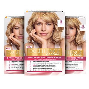 Haarfärbemittel blond L’Oréal Paris Excellence Creme, 3 x 268 g