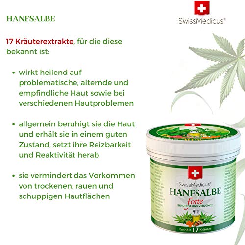 Hanfcreme SwissMedicus – Hanfsalbe forte – 30% Hanf-Aktivgel