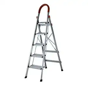 Haushaltsleiter (5 Stufen) worktekk SUPER FLACHE Leiter Aluleiter