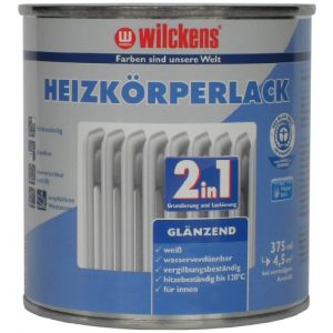 Heizkörperlack Wilckens 2-in-1 glänzend, 375 ml, weiß