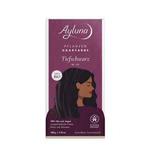 Henna-Haarfarbe Ayluna Pflanzenhaarfarbe 110 Tiefschwarz