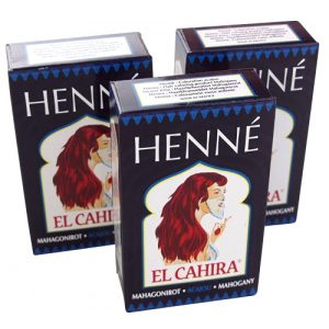 Henna-Haarfarbe Henné El Cahira – Henna Mahagoni Rot (3x 90g)