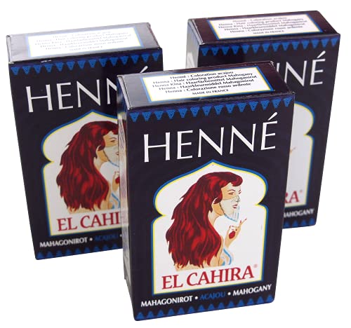 Die beste henna haarfarbe henne el cahira henna mahagoni rot 3x 90g Bestsleller kaufen