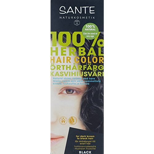 Henna-Haarfarbe Sante Naturkosmetik Pulver, Schwarz, 100 g