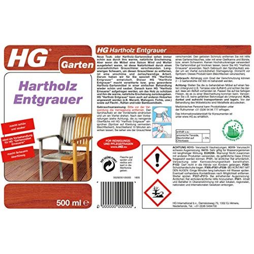 Holz-Entgrauer HG Hartholz Entgrauer 500 ml – ein Holzentgrauer