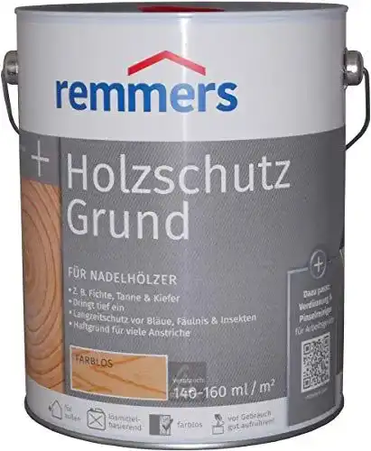 Holzgrundierung Remmers Aidol Holzschutz-Grund Farblos (5 l)