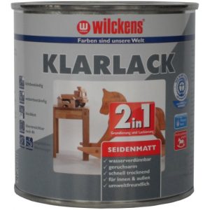 Holzgrundierung Wilckens 2-in-1 Klarlack seidenmatt, 750 ml