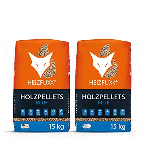 Holzpellet HEIZFUXX s Blue Heizpellets Nadelholz 15kg x 2 Sack