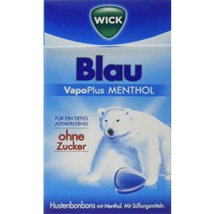 Hustenbonbons WICK Blau ohne Zucker Menthol – 10er Pack