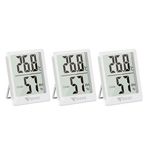 Hygrometer DOQAUS Digital Thermometer Innen, 3 Stück Thermo