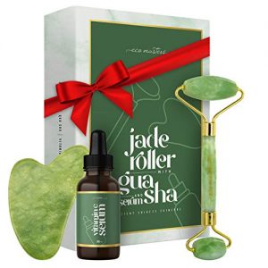 Jade-Roller Eco Masters Premium Jade Roller mit Vitamin C Serum