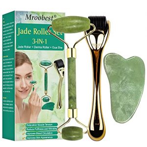 Jade-Roller Mroobest Jade Roller, Microneedle Derma Roller