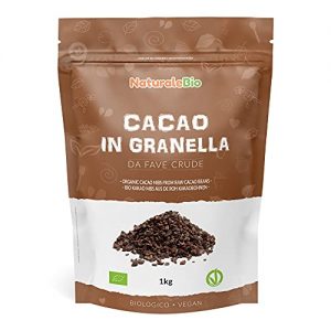 Kakaobohnen NaturaleBio Roh Kakao Nibs Bio 1Kg. Organic Raw