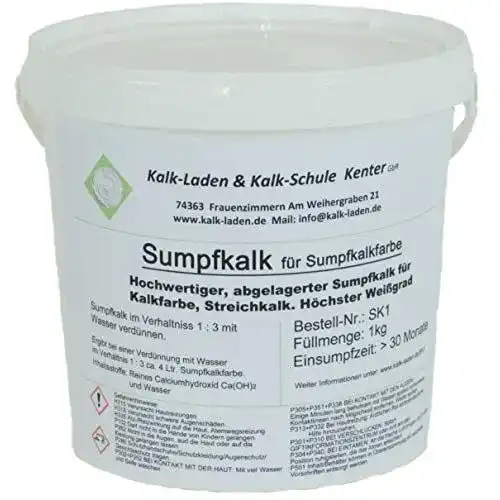 Kalkfarbe Kalk-Laden /Sumpfkalk. 30 M. gesumpft. 100% Bio. 1kg