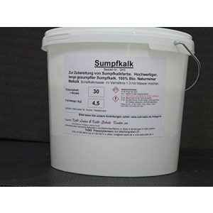 Kalkfarbe Sumpfkalk//Streichkalk, 100% Bio, allergiefreundlich, 4,5 kg