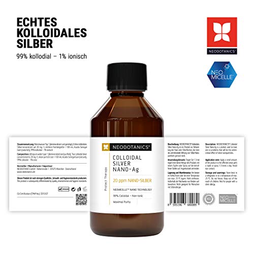 Kolloidales Silber neobotanics ® Echtes 20ppm (250ml)