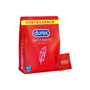 Kondom Durex Gefühlsecht Classic – Hauchzart – 40 Stück