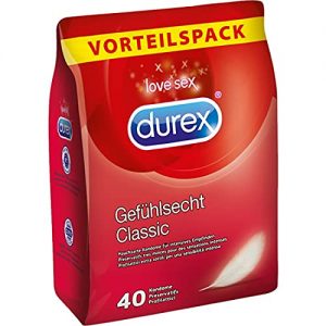 Kondom Durex Gefühlsecht – Hauchzarte – 40er Großpackung