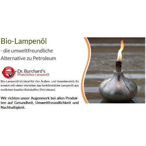 Lampenöl Dr. Burchard’s Bio- von Dr. Burchard – OHNE ERDÖL