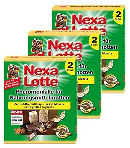 Lebensmittelmottenfalle Oleanderhof ® Sparset: 3 x NEXA LOTTE®