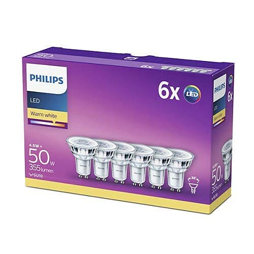 LED-Lampen Philips LEDclassic Lampe ersetzt 50W, GU10, 6-er Pack