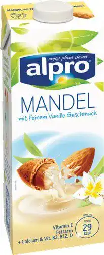 Mandelmilch Alpro 8x – Mandel Drink mit Vanillegeschmack 1000ml
