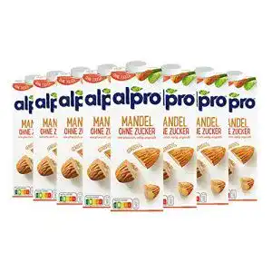 Mandelmilch Alpro 8x – Mandel Drink Ungesüßt, aus Mandel 1000ml