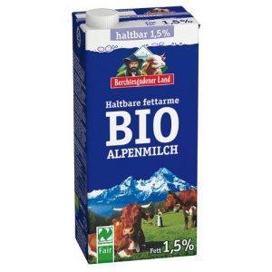 Milch Berchtesgadener Land BGL Haltbare Bio-Alpen – fettarm