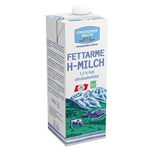 Milch Gmundner Milch Fettarme Haltbar mit 1,5% Fett | 12 x 1 L