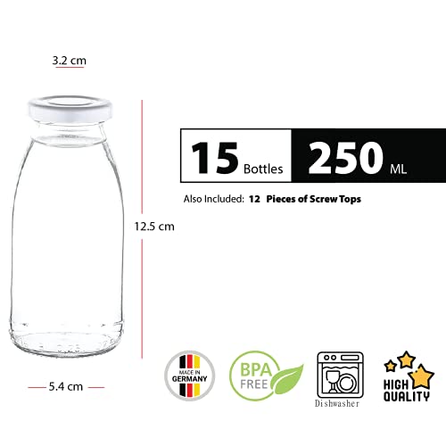 Milchflasche casavetro 15 oder 24 x 250 ml leere Glasflaschen