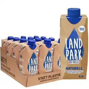 Mineralwasser Landpark Bio- Naturell, 12 x 0,5 L im Tetra Pak