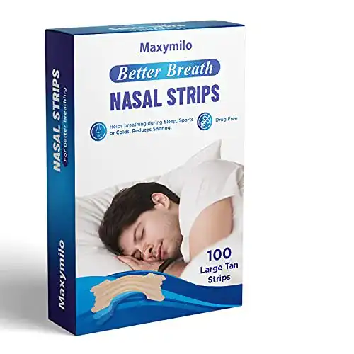 Mittel-gegen-Schnarchen Maxymilo 100x Nasenpflaster Groß