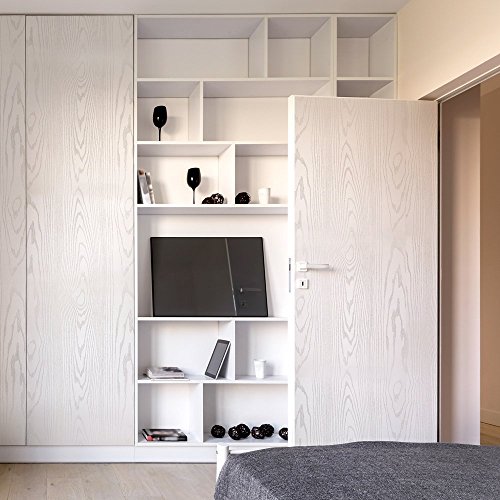 Möbelfolie Hode Weiss Holz Folie Selbstklebend Weiß 40X200cm