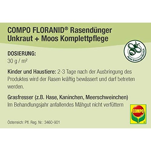 Moosvernichter Compo FLORANID Rasendünger 6 kg, 200 m²