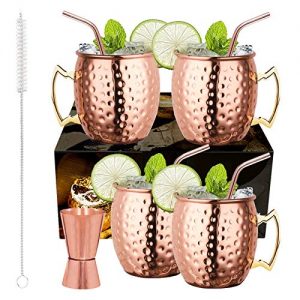 Moscow-Mule-Becher LIVEHITOP Moscow Mule Kupferbecher Set