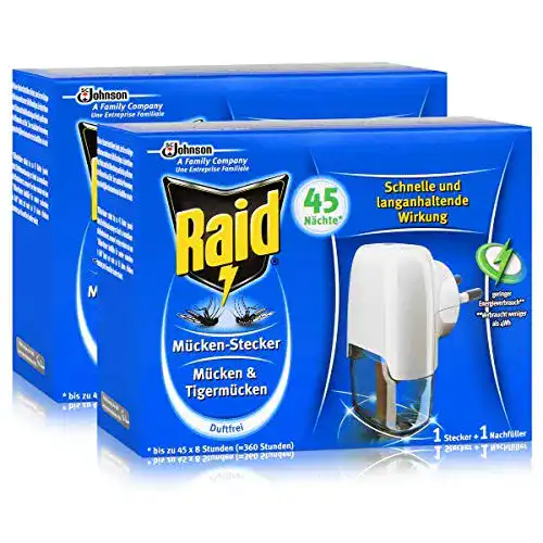 Mückenstecker Raid 2x Mücken Stecker inkl. Nachfüller